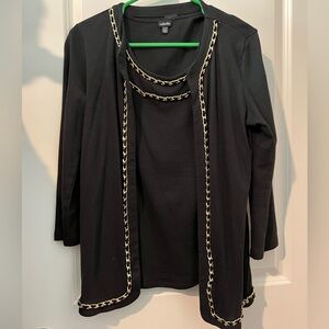 Rafaella 2 in 1 Top Black Size S